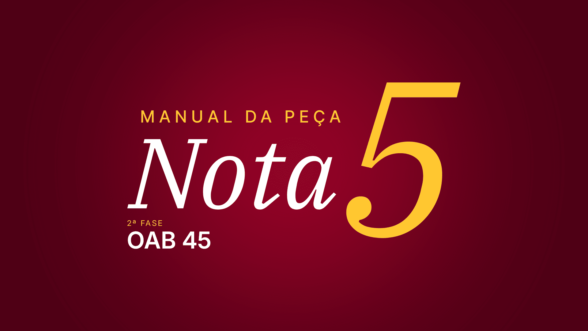 Vídeo Manual da peça nota 5