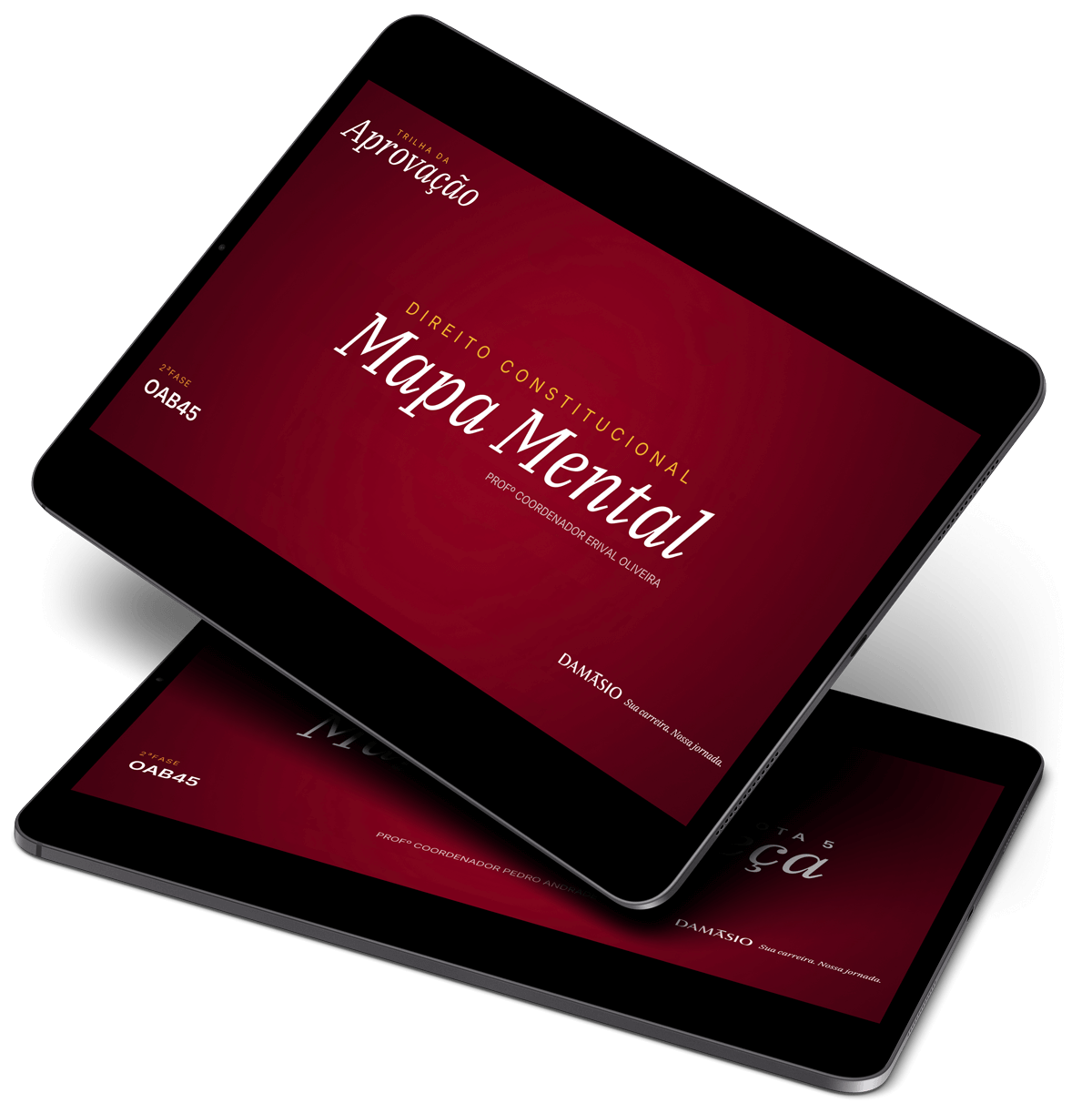 Mockups dos ebooks gratuitos de OAB