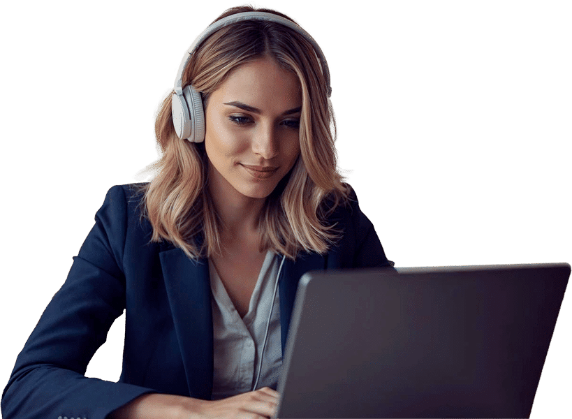Aluna estudando EAD o curso 100% online de extensão com aulas ao vivo do Damásio - Sua carreira. Nossa jornada.